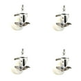 thumbnail image 1 of 3 Inch 316SS Nylon Wheel Swivel ½ Inch Threaded Stem Caster Set Brake SCC, 1 of 2