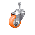 thumbnail image 1 of 3 Inch 316SS Orange Polyurethane Wheel Swivel 10mm Threaded Stem Caster SCC, 1 of 1