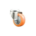 thumbnail image 1 of 3 Inch 316SS Orange Polyurethane Wheel Swivel Bolt Hole Caster Service Caster, 1 of 1