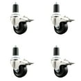 thumbnail image 1 of 3 Inch 316SS Soft Rubber Swivel 1-5/8 Inch Expanding Stem Caster Set Lock Brake, 1 of 2