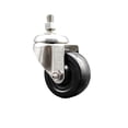 thumbnail image 1 of 3 Inch 316SS Soft Rubber Wheel Swivel 3/8 Inch Threaded Stem Caster SCC, 1 of 2