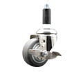 thumbnail image 1 of 3 Inch 316SS Thermoplastic Rubber Swivel 1-1/8 Inch Expanding Stem Caster Brake, 1 of 2