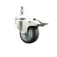 thumbnail image 1 of 3 Inch 316SS Thermoplastic Rubber Swivel 10mm Stem Caster Total Lock Brake, 1 of 2