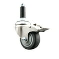 thumbnail image 1 of 3 Inch 316SS Thermoplastic Rubber Swivel 7/8 Inch Stem Caster Lock Brake SCC, 1 of 2