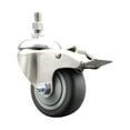 thumbnail image 1 of 3 Inch 316SS Thermoplastic Rubber Swivel ½ Inch Stem Caster Total Lock Brake SCC, 1 of 2