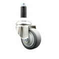 thumbnail image 1 of 3 Inch 316SS Thermoplastic Rubber Wheel Swivel 1-1/8 Inch Expanding Stem Caster, 1 of 2