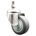 thumbnail image 1 of 3 Inch 316SS Thermoplastic Rubber Wheel Swivel ½ Inch Threaded Stem Caster SCC, 1 of 2