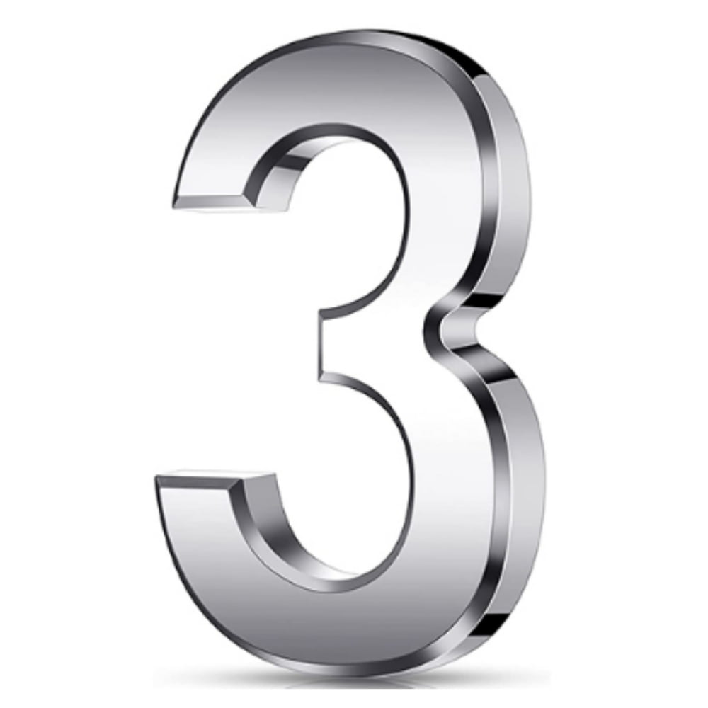 3 Inch 3D Mailbox Numbers, Self Adhesive Waterproof House Numbers, DIY