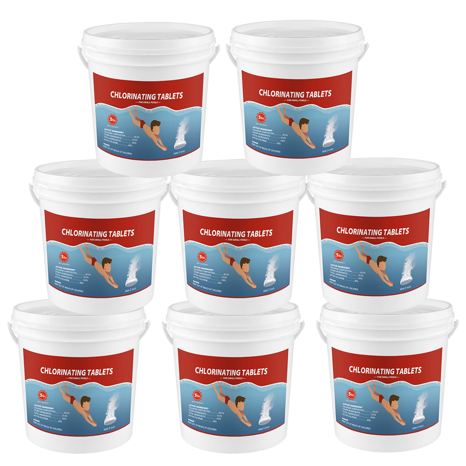 3Inch 40 LB Pool Chlorine Tablets, 3" Chlorine Tablets LongLasting