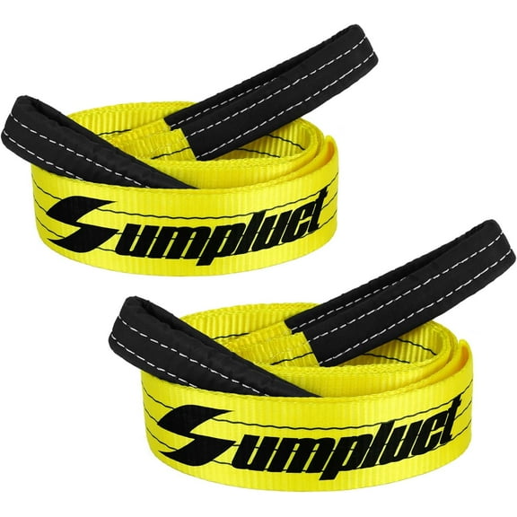 3 Inch,8 Foot Tree Saver,Pull Strap,Tow Straps,Winch Ropes,30,000 Pound Capacity,Heavy Duty Rope Pulling,Wire,Lifting Sling,Rigging Cable for Vehicle,Emergency Kit Use 2 Pack