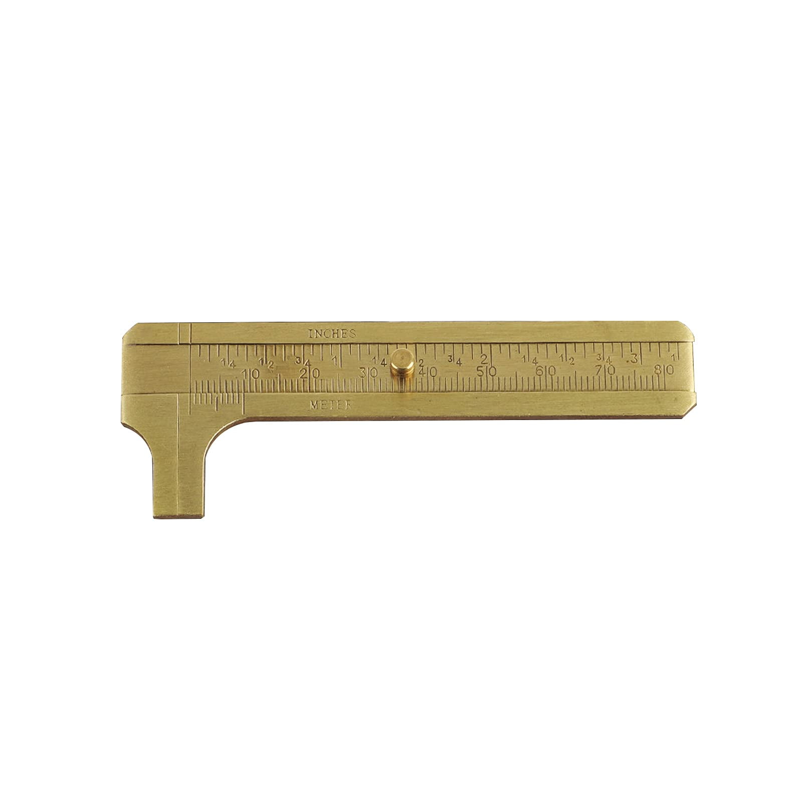 3 Inch/80mm Mini Caliper Vernier Vintage Double Scale Brass Sliding ...