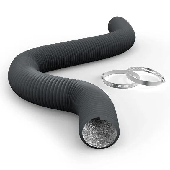 3 Inch 8Ft Long Non-Insulated Flex Air Aluminum Ducting Vent Hose Pvc Gray