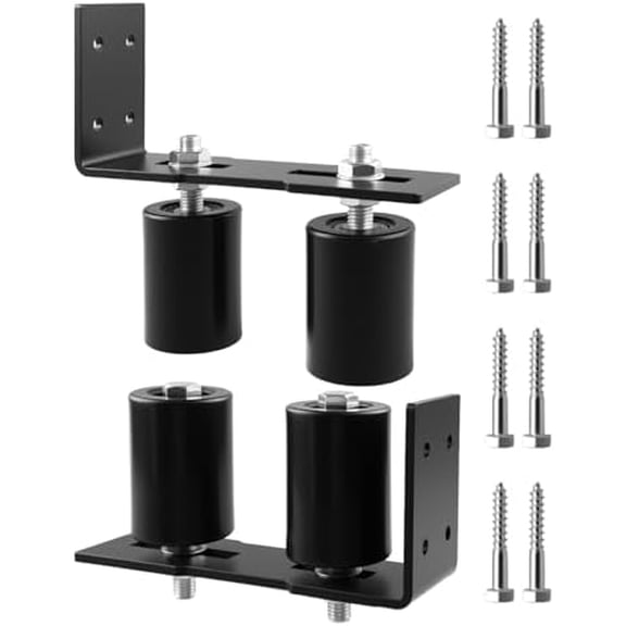 3 Inch Adjustable Sliding Gate Guide Roller Set, Heavy Duty Silent Nylon Rollers with Reinforced Steel Brackets for Roll-Up Door Barn Door Garage Door Patio Door$$Tools & Hardware Other