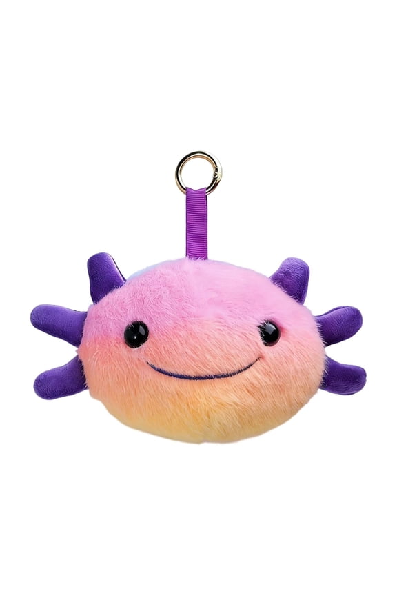3 Inch Axolotl Plush Toy Keychain Small Soft Stuffed Animal Doll for Backpack Hanging Accessories Birthday Party Favors and Home Decoration, Multicolor