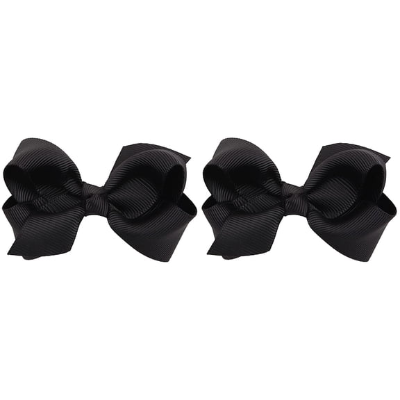 3 Inch Baby Girl Hair Bows Boutique Hair Clip Teens Toddlers Hairpin Headwear - Set of 2 (White)