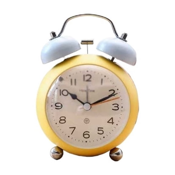 3 Inch Battery Alarm Clock for Bedroom with Night Light Loud Wake Up