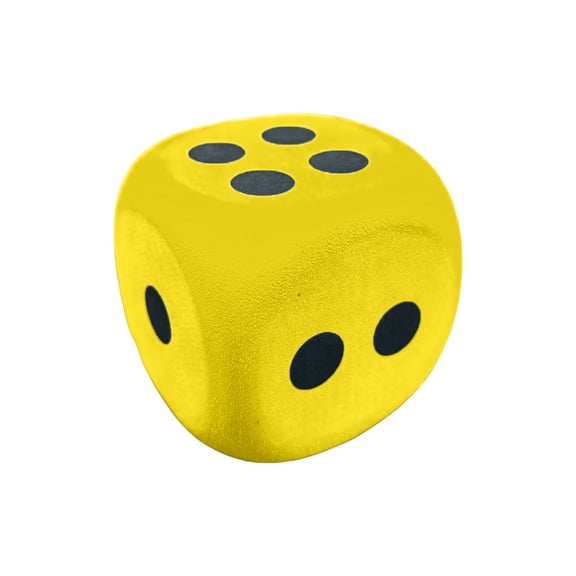 3 Inch Big Foam Cube Dice for Tabletop Games and Educational Outdoor Exercises Yellow for Sunny Day Events and Social Party Fun