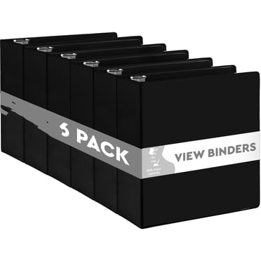 QuickFit Heavy-Duty Commercial Binder, 3-Ring D-Ring Binder, Black, 2 Inch | Stone's Office Supply