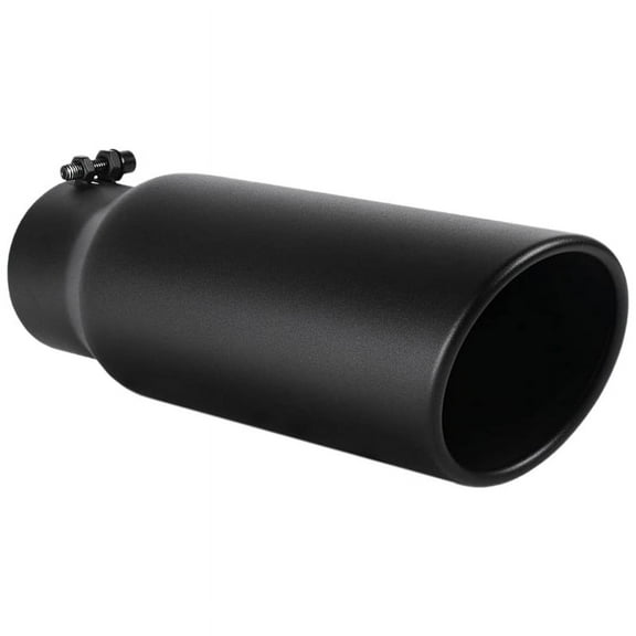 3 Inch Black Exhaust Tip, Inside Diameter Tailpipe Tip for Truck, x 4 12 Bolt/Clamp on Design