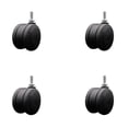 thumbnail image 1 of 3 Inch Black Heavy Duty Floor Safe Twin Wheel Caster 3/8” Threaded Stem Set of 4, 1 of 2