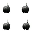 thumbnail image 1 of 3 Inch Black Heavy Duty Floor Safe Twin Wheel Caster 5/16 Threaded Stem Set of 4, 1 of 2