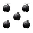 thumbnail image 1 of 3 Inch Black Heavy Duty Floor Safe Twin Wheel Casters Top Plate Set of 5 SCC, 1 of 2