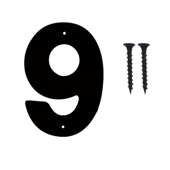 3 Inch Black Modern Address Number Metal House Door Sign for Mailbox Apartment Garage Decoration