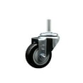 thumbnail image 1 of 3 Inch Black Poly Wheel Swivel 3/4 Inch Threaded Stem Caster Service Caster, 1 of 2