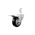 thumbnail image 1 of 3 Inch Black Poly Wheel Swivel 7/8 Inch Square Stem Caster with Total Lock Brake, 1 of 2