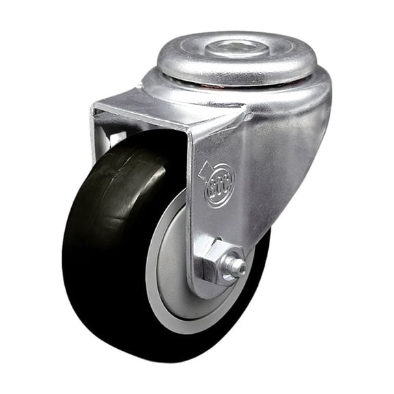 3 Inch Black Polyurethane Wheel Swivel Bolt Hole Caster Service Caster Brand