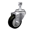 thumbnail image 1 of 3 Inch Black Polyurethane Wheel Swivel ½ Inch Threaded Stem Caster SCC, 1 of 2