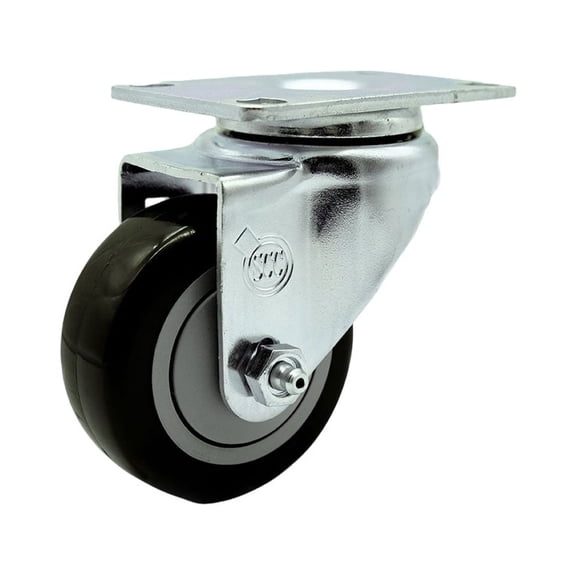 3 Inch Black Polyurethane Wheel Swivel Top Plate Caster Service Caster Brand