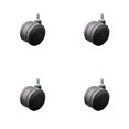 thumbnail image 1 of 3 Inch Black Soft Wheel Grip Ring Office Chair Casters Set of 4, 1 of 2