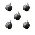 thumbnail image 1 of 3 Inch Black Soft Wheel Grip Ring Office Chair Casters Set of 5, 1 of 2