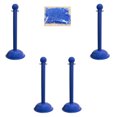 thumbnail image 1 of 3 Inch Blue Heavy Duty Stanchion & Chain Kit (6 Pk), 1 of 9