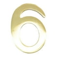 thumbnail image 1 of 3-Inch Brass Mailbox Number 6 – Self Adhesive Floating #6, 1 of 2