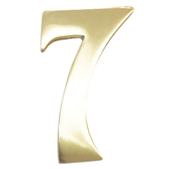 3-Inch Brass Mailbox Number 7 Self Adhesive Floating #7