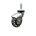 thumbnail image 1 of 3 Inch Bright Chrome Hooded Polyurethane ½ Inch Threaded Stem Caster SCC, 1 of 2