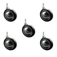 thumbnail image 1 of 3 Inch Bright Chrome Soft Tread Ball Caster –5/16 Inch Threaded Stem–Set of 5, 1 of 2
