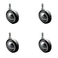 thumbnail image 1 of 3 Inch Bright Chrome Soft Tread Ball Caster–7/16 Inch Grip Ring Stem–Set of 4, 1 of 2