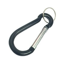3 Inch Carabiner Clips with Keyrings Aluminum D-Ring Spring Lock Hooks: 1CT