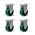 thumbnail image 1 of 3 Inch Caster Wheels, Polyurethane on Steel Wheel, Heavy Duty Casters Set of 4 with Load 1400lbs Capacity- Use for Cart, Toolboxes (4 Rigid), 1 of 1