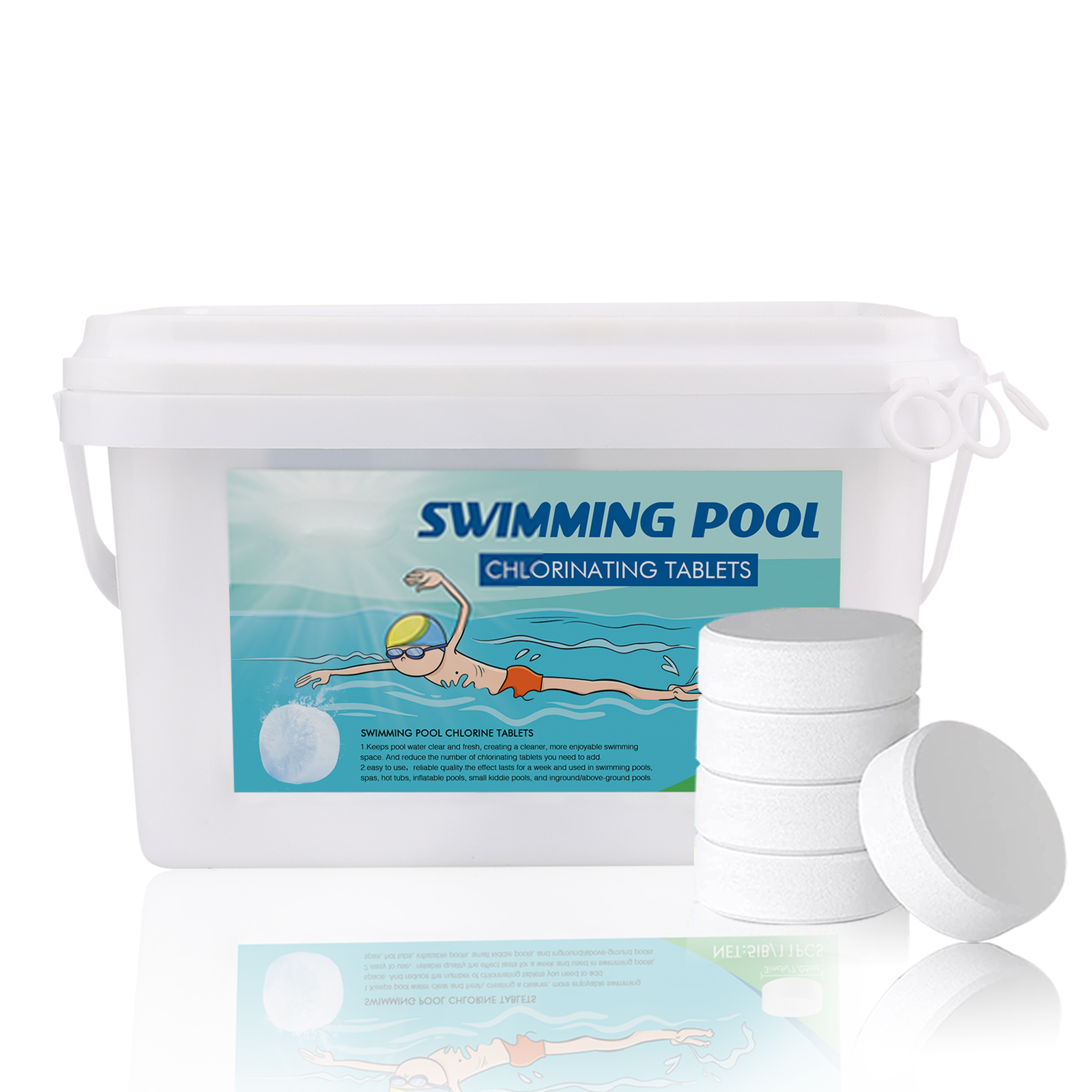 Pool Mate Jumbo 3" Chlorine Tablets for Swimming Pools