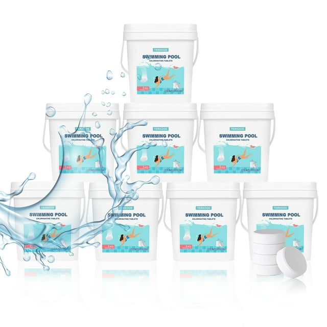 3 Inch Chlorine Tablets for Pools Individually Wrapped Slow