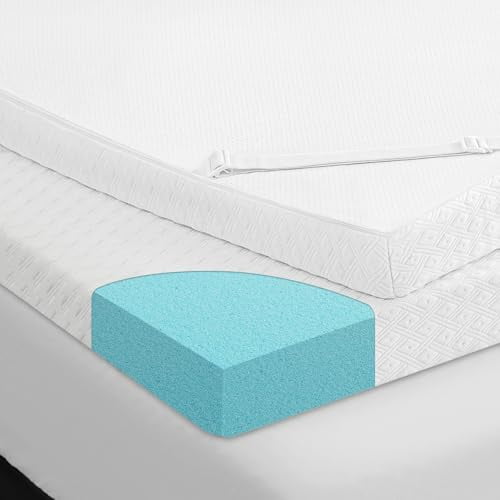 3 Inch Cooling Cal King Gel Memory Foam Mattress Topper, Mattress