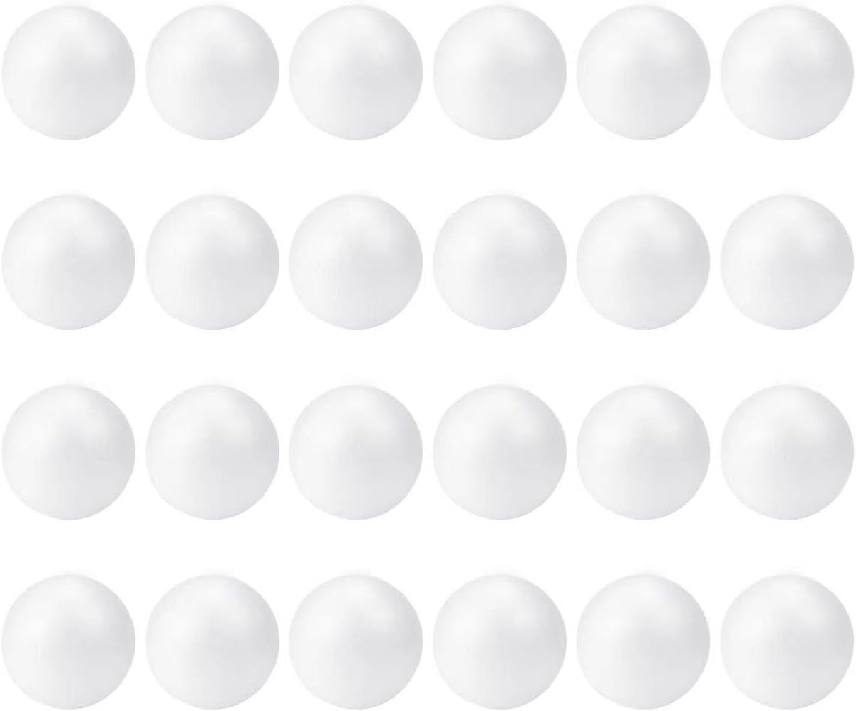 3 Inch Craft Foam Balls 24-Pack, Polystyrene Balls for DIY Crafts ...
