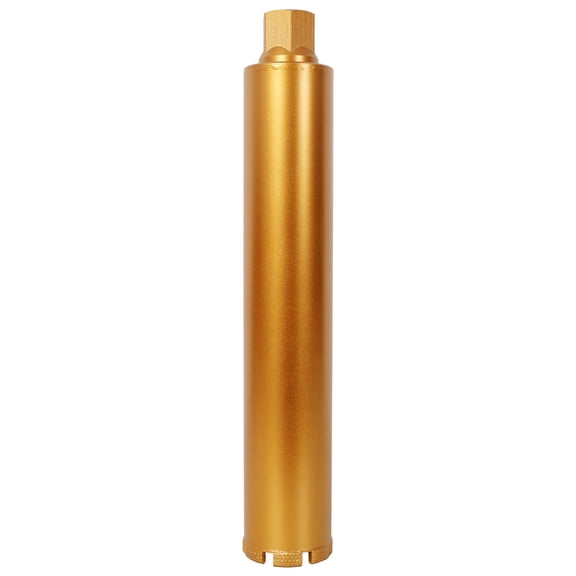 3 Inch Diamond Core Drill Bits for Cured Concrete with Rebar, 1-1/4-7 Thread Core Bit for Masonry Brick Block Stucco Stone - Wet Drilling Steel Core Bit Yellow