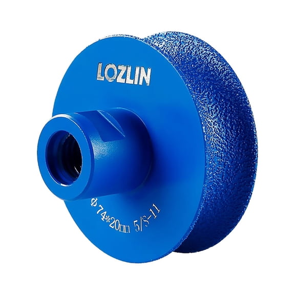 3 Inch Diamond Grinding Wheel, 5/8"-11 U Shape Stone Edge Polishing Wheel for Angle Grinder Hand Drill, Marble Granite Quartz Concrete Curved Edge Shaping
