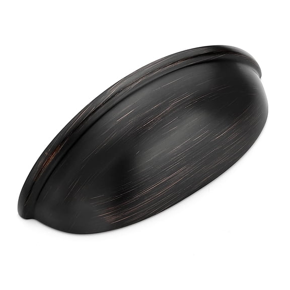 3 Inch Drawer Pulls Cup Pulls Kitchen Cabinet Handles Hardware for Cupboard 5 Pack Black