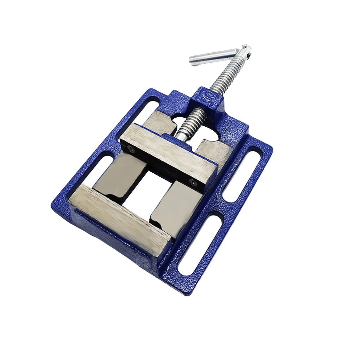 3-Inch Drill Press Vise With Lugs – Cast Iron Machine Vise For Milling, Grinding, General Workshop Use, Fine Thread Screw, Ground Jaws
